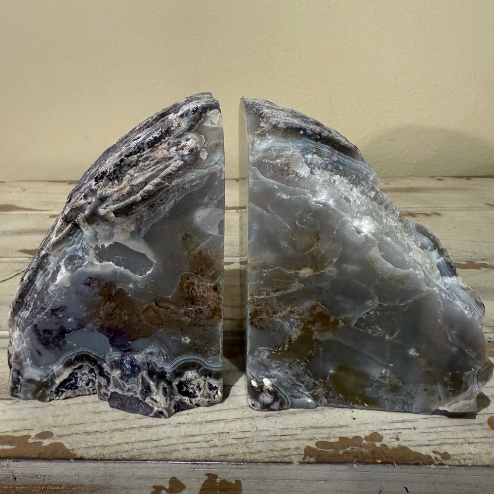 Agate Stone Bookends - Picture 3 of 9